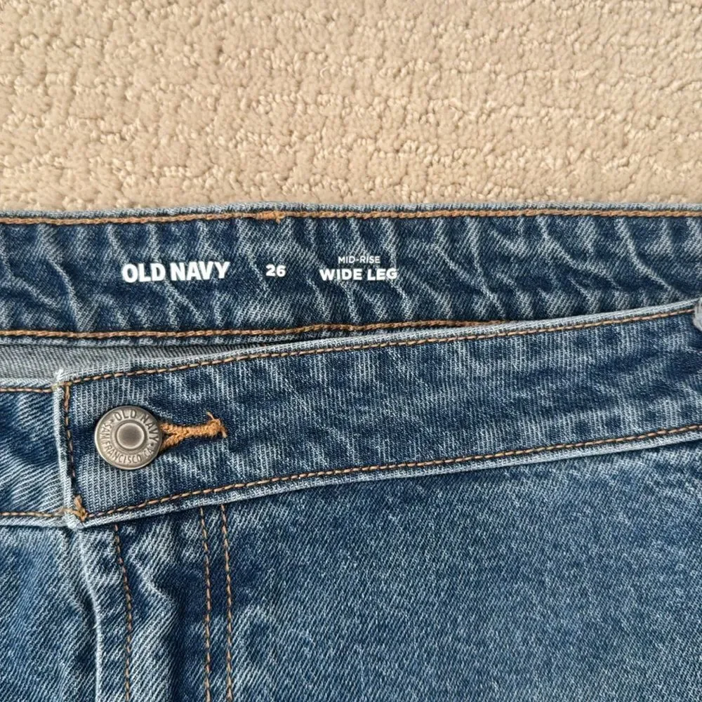 NWT Old Navy Mid Rise Wide Leg Jeans Plus Size 26